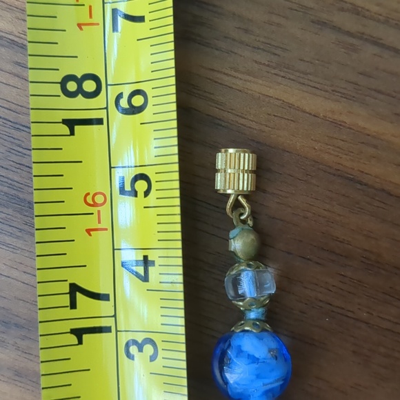 Venetian Glass Blue Beaded Necklace - Picture 7 of 7